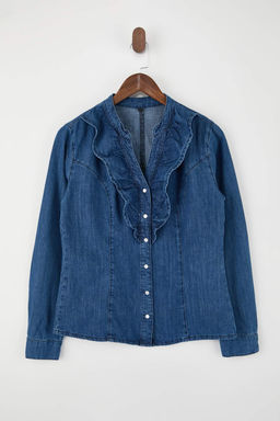 Mavi Bebe Yaka 100% Pamuk Denim Gomlek TWOSS26GO00027