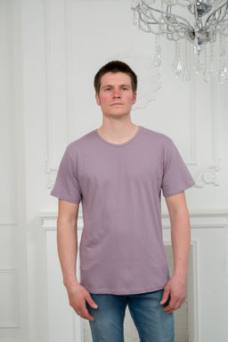 Футболка мужская из кулирки какао - Амадэль фото 5