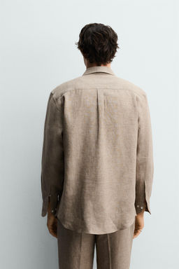 CAMISA REGULAR FIT 100% LINO / Arena / Vigor? - Zara фото 3