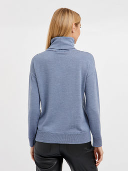 водолазка женская базовая из шерсти со спущенной линией плеча - Glenfield фото 6