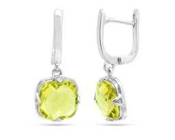 Серьги из серебра лимонный топаз, Фурианте