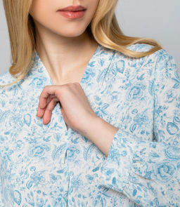 Блуза #КТ803 (8), голубой - Dommod фото 5
