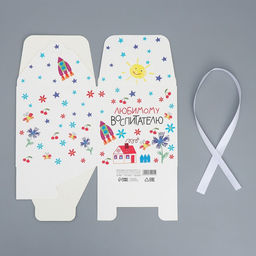 Цена за 2 шт. Коробка подарочная складная, упаковка, «Любимому воспитателю», 12×12×12 см