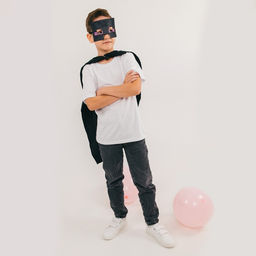 Карнавальный набор «Кубо-мир», плащ, маска, цвет чёрный