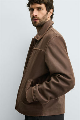 CROPPED FIT LEATHER JACKET