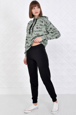 Арт. 2350/2 Костюм с брюками женский 44-52 (5 шт) Цвет:верх- полынь, низ-черный
