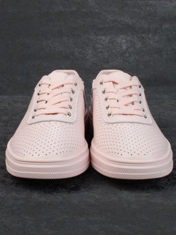 05-PDXL143-3 PINK Кроссовки женские (натуральная кожа)