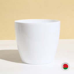 Цена за 2 шт. Кашпо для цветов, d=17 см, 2.7 л, пластик, белое