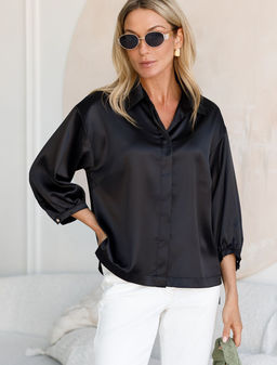 Блузка из струящегося сатина