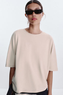 OVERSIZED TEXTURED T-SHIRT - Zara фото 4