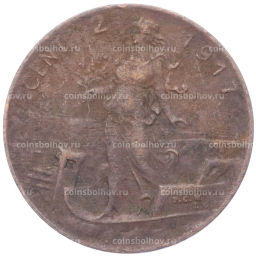 Монета 2 чентезимо 1917 года Италия