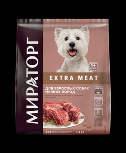 Полнорационный сухой корм с говядиной для взрослых собак мелких пород 1010026502