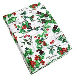 Ягодное ассорти Скатерть 180х145см, длина стола до 140см, на 6 персон, хлопок Премиум 186г/м2, 100%, Домашняя мода (Россия)