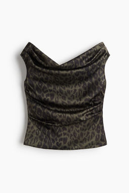 Top off-the-shoulder drapeado