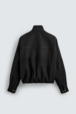 CAZADORA BOMBER BOXY FIT ALGOD?N / Negro - Zara фото 8