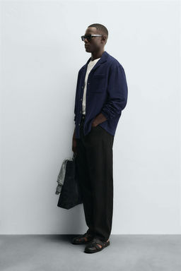 COMFORT SEERSUCKER OVERSHIRT - Zara фото 4