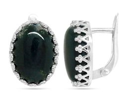 Серьги, яшма, СПН4064