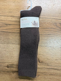 BK863 Носки-гольфы, 1 пара (шерсть ламы) ТМ_КОРИЧНЕВЫЙ