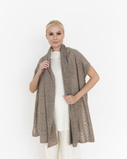 Палантин из шерсти 3803 серый