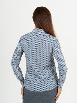 Женская рубашка с длинным рукавом приталенного силуэта - Трика фото 4