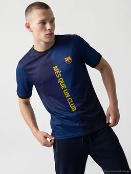 Футболка Bisiklet Yaka FC Barcelona Bask?l? Erkek Ti??rt мужская