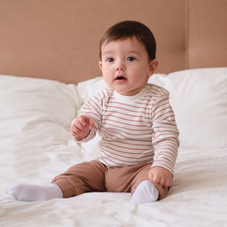 Ползунки-штанишки Крошка Я, BASIC LINE, рост 68-74 см, цвет коричневый  фото 2