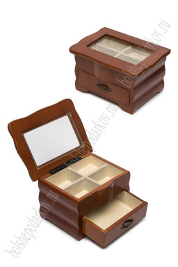 Шкатулка деревянная для украшений 19,5*14,3*12 см