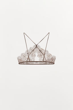 BRALETTE HALTER ENCAJE / Rosa pastel - Zara фото 5