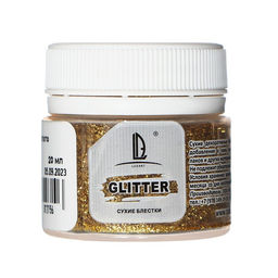 Декоративные блёстки LUXART LuxGlitter (сухие), 20 мл, размер 0.2 мм, золотистые