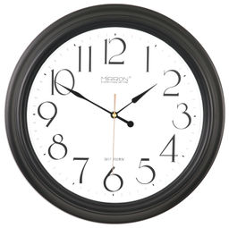 Настенные часы Mirron круглые черные P2880A-3BL