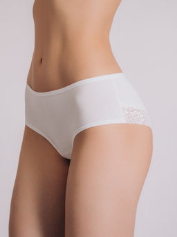 Кружевные белые женские слипы Indefini (арт. 5020LUF) фото 2