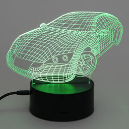 Цена за 2 шт. Светильник ночник "3D-Тачка" на пластиковой подставке, с включателем USB