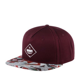 Бейсболка DJINNS арт. 5P SB Rubber Aztek (бордовый)
