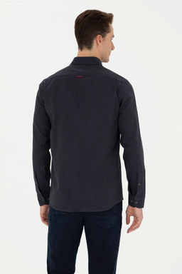 Мужская темно-синяя базовая рубашка с длинным рукавом Неожиданная скидка в корзине - U.s. polo assn фото 5