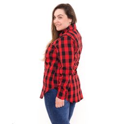 Рубашка женская, красно-чёрная клетка, размер 54