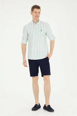 Мужская зеленая рубашка с длинным рукавом - U.s. polo assn фото 4