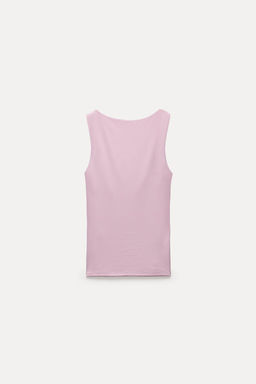 POLYAMIDE TOP WITH WIDE STRAPS - Zara фото 12
