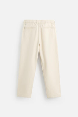 TEXTURED COTTON - LINEN TROUSERS - Zara фото 8