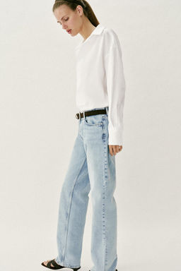 CAMISA B?SICA POPEL?N / Blanco - Zara фото 4