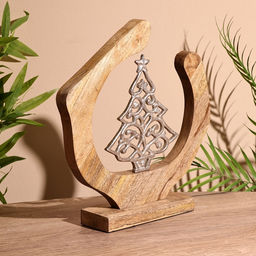 Сувенир интерьерный в деревянном кольце Ёлочка, 25?8?28 см