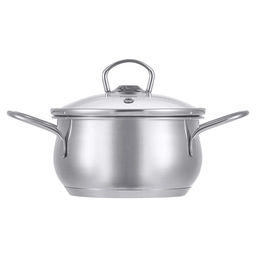 51795 WERNER Набор посуды CASINA из 4 пр. (ковш 14х7,5 см/1,2 л, кастрюля с крышкой 14х7,5 см/1,2 л, сковорода 16х4 см), с индукционным дном. Материал: нержавеющая сталь 18/10. Толщина стенок: 0,6 мм, толщина дна: 3,1 мм.