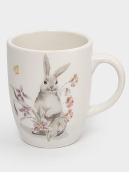 Кружка, 330 мл, керамика, белая, Кролик с цветами, Flower Rabbit - Anna lafarg фото 8