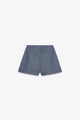 BUTTON DETAIL BERMUDA SHORTS IN A LINEN BLEND - Zara фото 17