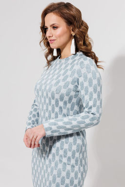 Платье Galean Style 971 серо-голубой фото 4