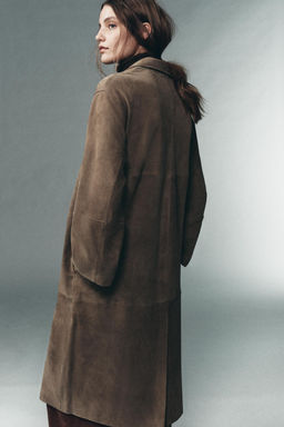 100% SUEDE LEATHER COAT LIMITED EDITION - Zara фото 13