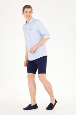 U. S. Polo Assn Мужская голубая базовая рубашка с длинным рукавом - U.s. polo assn фото 4