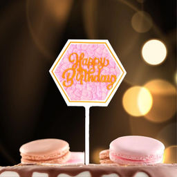 Цена за 7 шт. Топпер для торта С днём рождения - Страна карнавалия фото 2