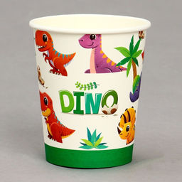 Стакан бумажный Дино, в наборе 6 шт. - Страна карнавалия фото 2