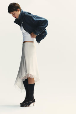 SATIN LACE SKIRT - Zara фото 13