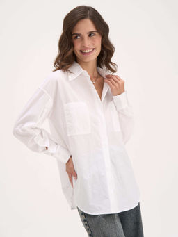 Рубашка из 100% хлопка "Молоко" женская